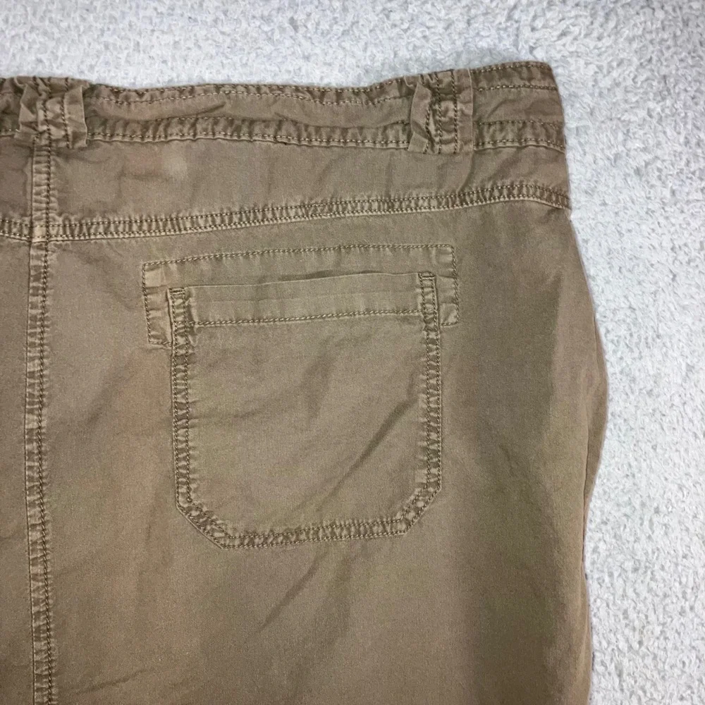 Utility Mini Skirt Women 5XL‎ Olive Drab Drawstring Casual Retro Outdoor y2k